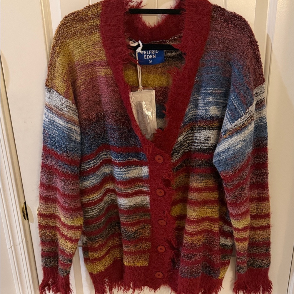 Aelfric Eden Oversized Distressed Vibrant Striped Knitwear